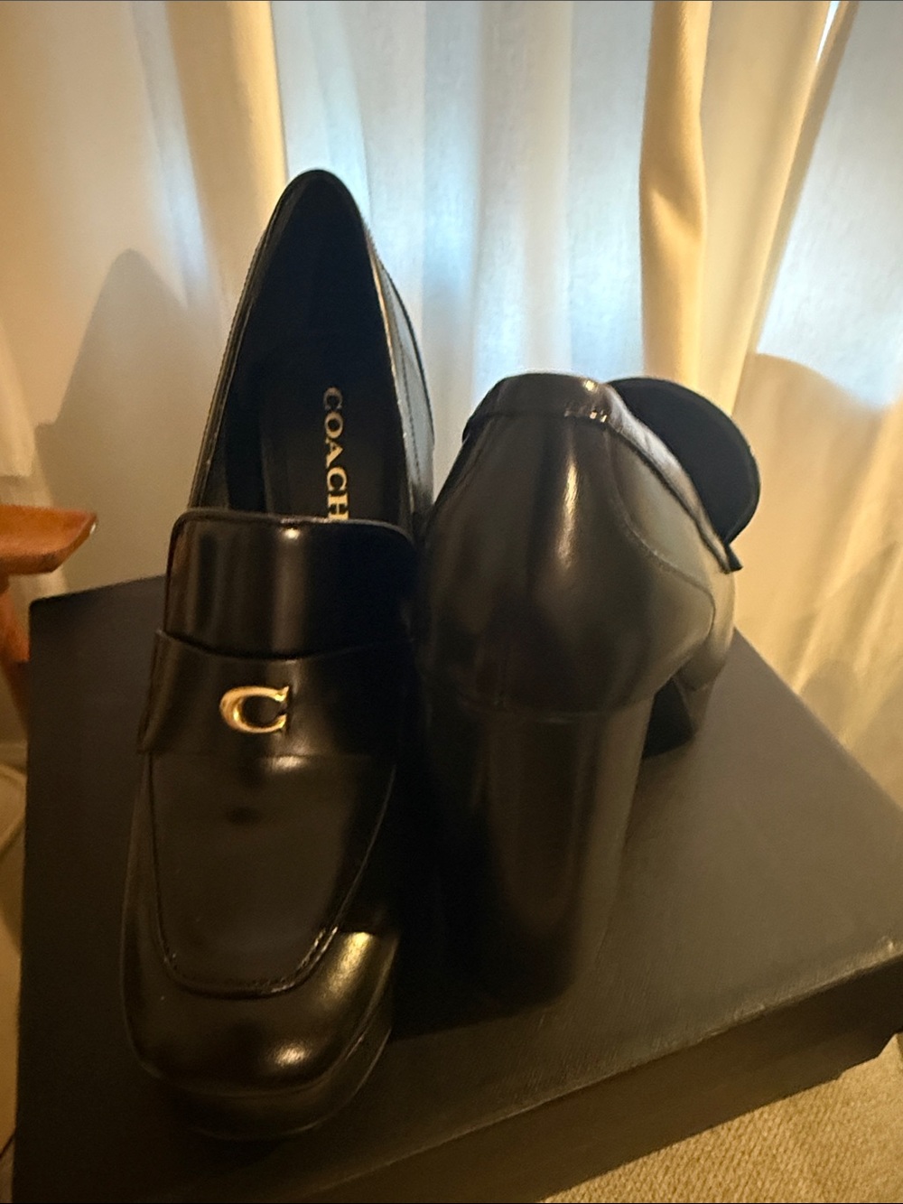 Coach Ilyse Platform Stacked Loafers size 10 - Picture 12 of 12